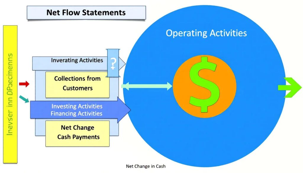 Main components of a cash flow statement diagram